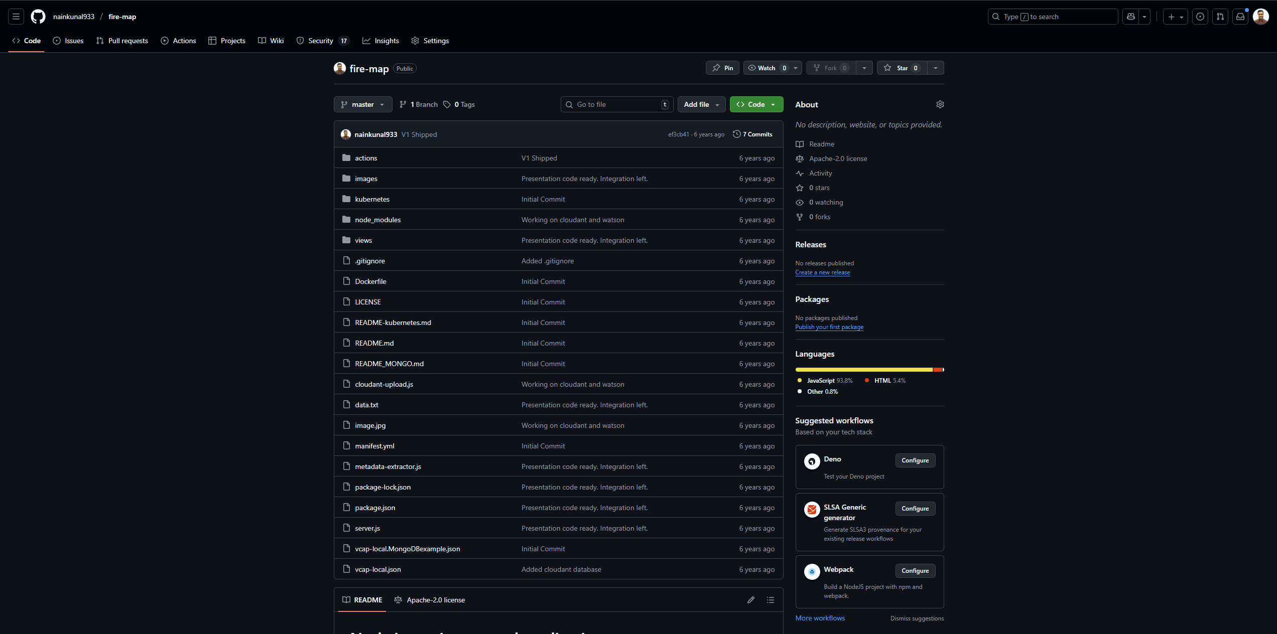 A Google Map application that shows the nearby fire hazards.